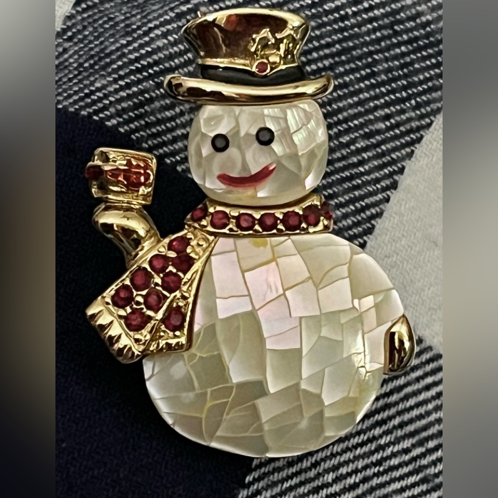 Liz Claiborne Snowman ⛄️ Pin. Vintage - Picture 2 of 13